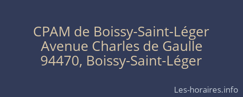 CPAM de Boissy-Saint-Léger