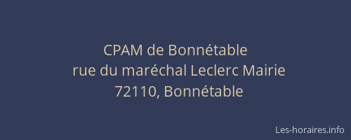 CPAM de Bonn&eacute;table