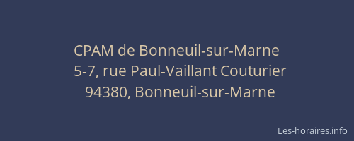 CPAM de Bonneuil-sur-Marne