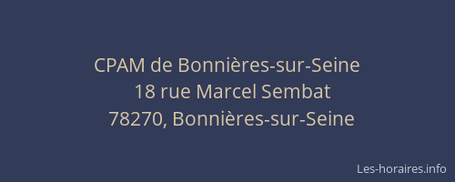 CPAM de Bonni&egrave;res-sur-Seine