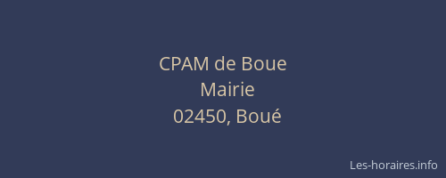 CPAM de Boue