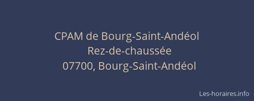 CPAM de Bourg-Saint-Andéol