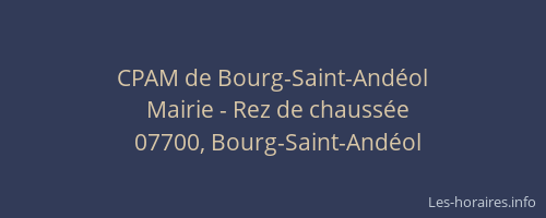 CPAM de Bourg-Saint-Andéol