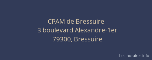 CPAM de Bressuire