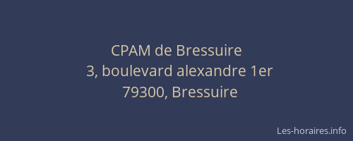 CPAM de Bressuire