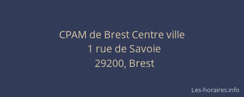 CPAM de Brest Centre ville