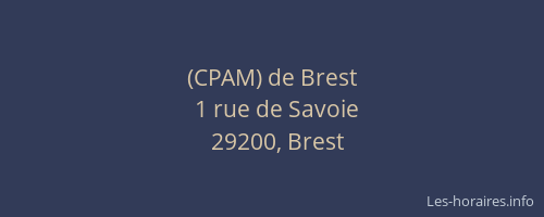 (CPAM) de Brest