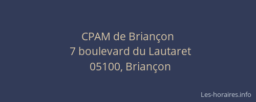 CPAM de Briançon