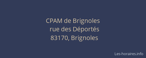 CPAM de Brignoles