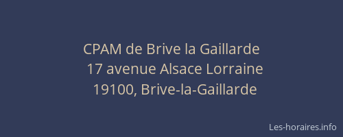CPAM de Brive la Gaillarde