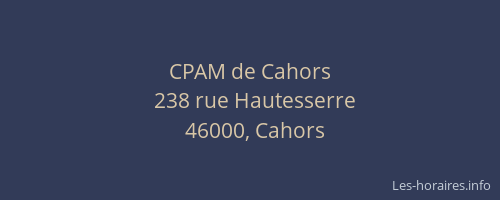 CPAM de Cahors