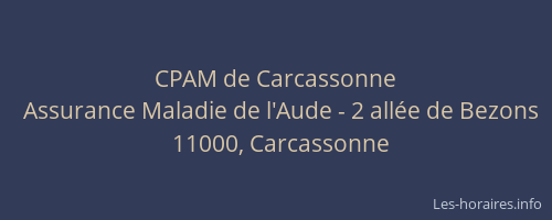 CPAM de Carcassonne