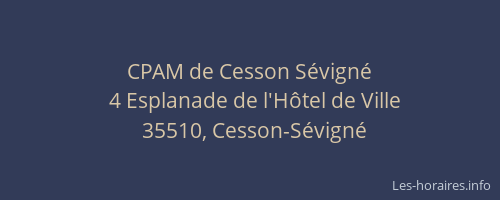 CPAM de Cesson Sévigné