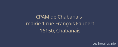 CPAM de Chabanais