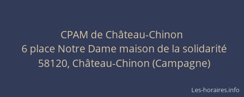 CPAM de Château-Chinon