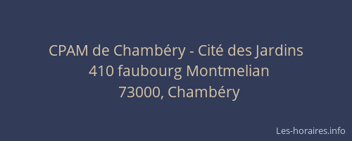 CPAM de Chambéry - Cité des Jardins