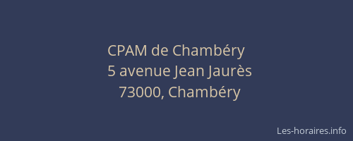 CPAM de Chambéry