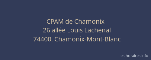 CPAM de Chamonix