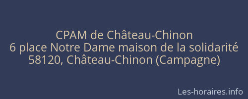 CPAM de Château-Chinon