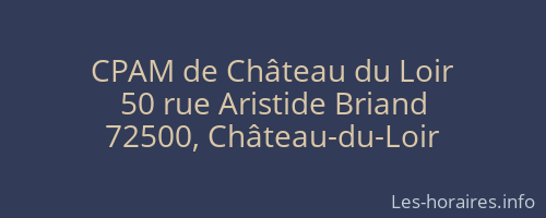 CPAM de Château du Loir