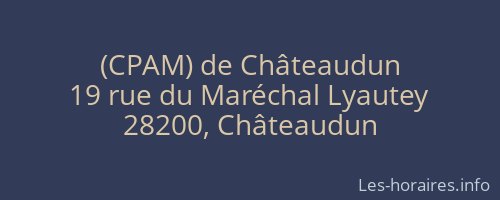 (CPAM) de Châteaudun