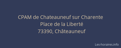 CPAM de Chateauneuf sur Charente