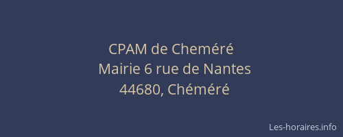 CPAM de Cheméré