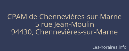 CPAM de Chennevières-sur-Marne