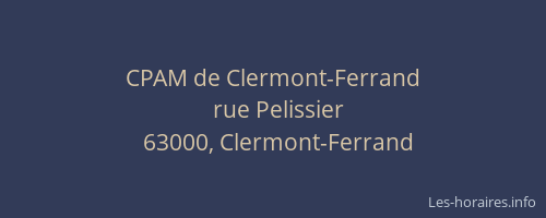 CPAM de Clermont-Ferrand