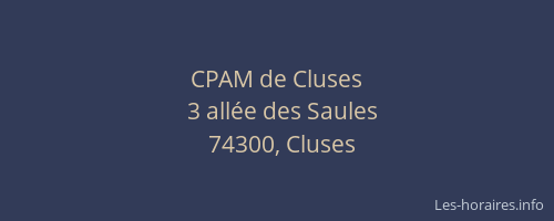 CPAM de Cluses