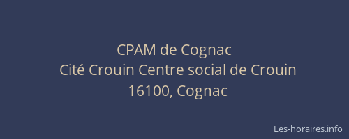 CPAM de Cognac