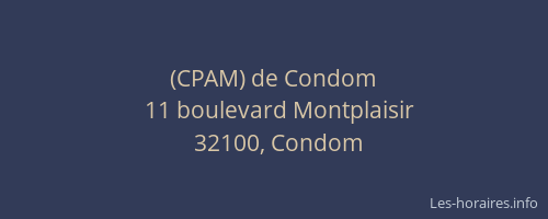 (CPAM) de Condom