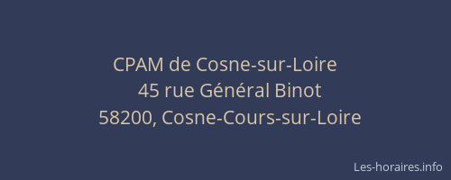 CPAM de Cosne-sur-Loire