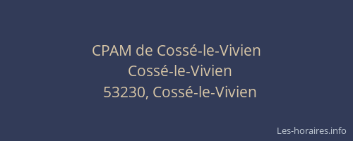 CPAM de Cossé-le-Vivien