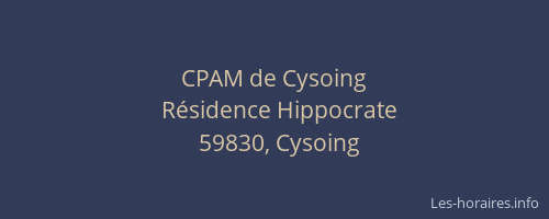 CPAM de Cysoing
