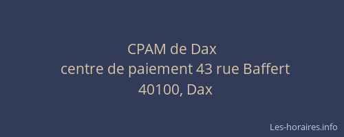 CPAM de Dax