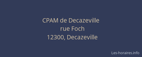 CPAM de Decazeville