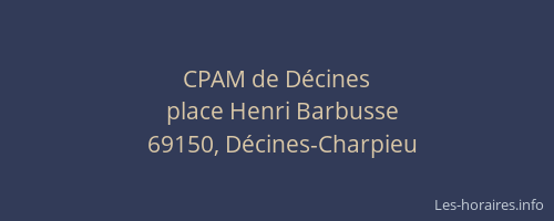 CPAM de Décines