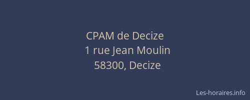 CPAM de Decize