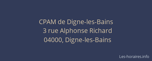 CPAM de Digne-les-Bains