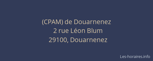 (CPAM) de Douarnenez