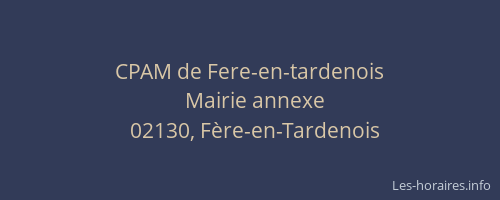 CPAM de Fere-en-tardenois