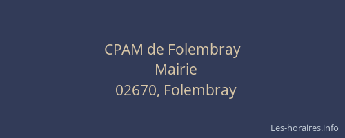 CPAM de Folembray