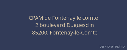 CPAM de Fontenay le comte