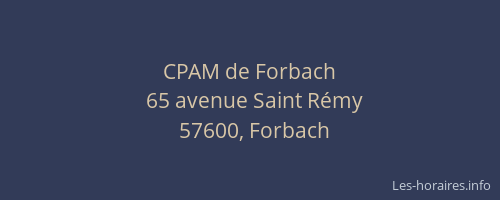 CPAM de Forbach