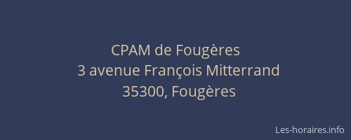 CPAM de Fougères