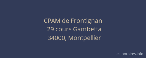 CPAM de Frontignan