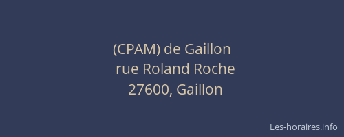 (CPAM) de Gaillon