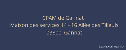 CPAM de Gannat