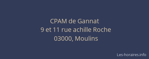 CPAM de Gannat
